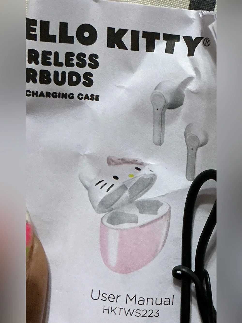 Hello Kitty Pink Wireless Earbuds with Character Charging Case